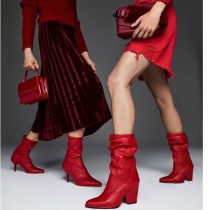 stuart weitzman red booties